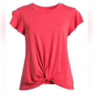Time & Tru Women's Coral Knot Front Top